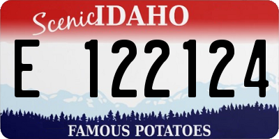 ID license plate E122124