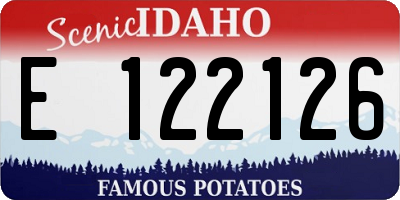 ID license plate E122126
