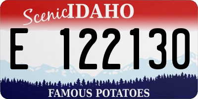 ID license plate E122130