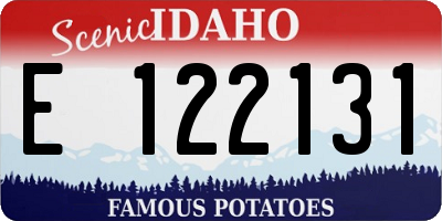 ID license plate E122131