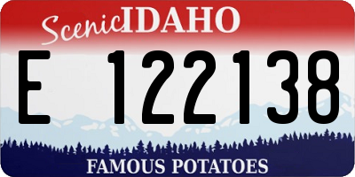 ID license plate E122138