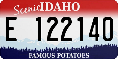 ID license plate E122140