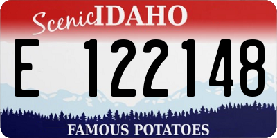ID license plate E122148