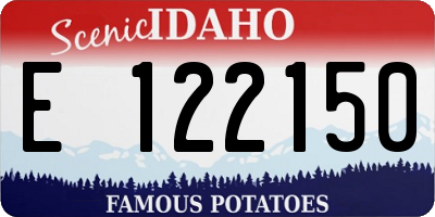 ID license plate E122150