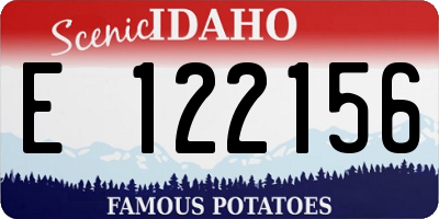 ID license plate E122156