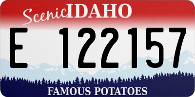 ID license plate E122157