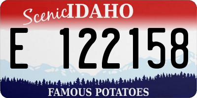ID license plate E122158
