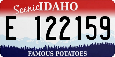 ID license plate E122159