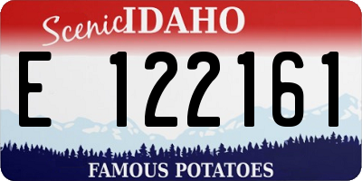 ID license plate E122161