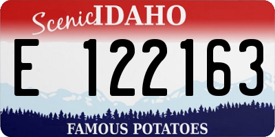ID license plate E122163