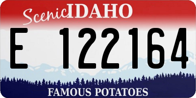ID license plate E122164