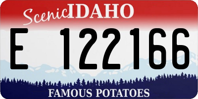 ID license plate E122166
