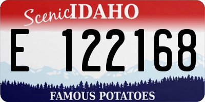 ID license plate E122168