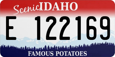 ID license plate E122169