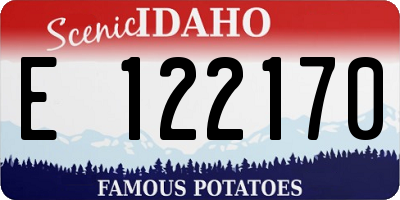 ID license plate E122170