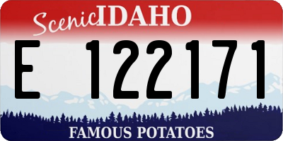 ID license plate E122171