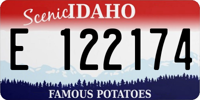 ID license plate E122174