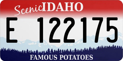 ID license plate E122175