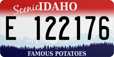 ID license plate E122176