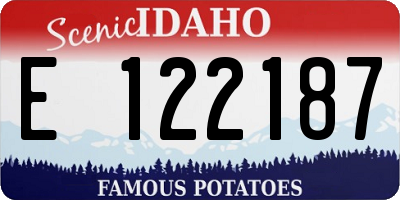 ID license plate E122187