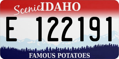 ID license plate E122191