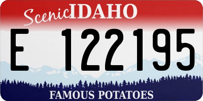 ID license plate E122195