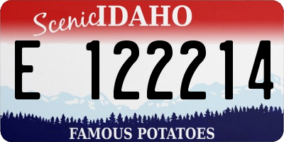 ID license plate E122214