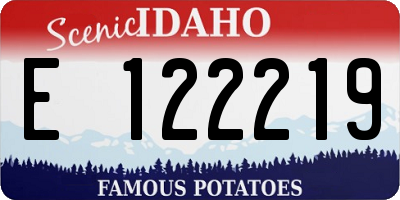 ID license plate E122219