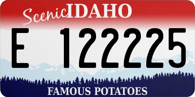 ID license plate E122225