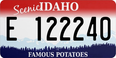 ID license plate E122240
