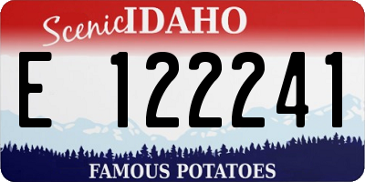 ID license plate E122241