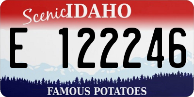 ID license plate E122246
