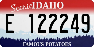 ID license plate E122249