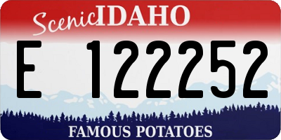 ID license plate E122252