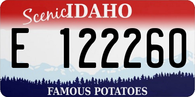 ID license plate E122260