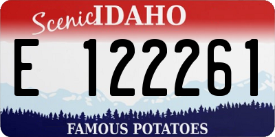 ID license plate E122261