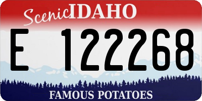 ID license plate E122268