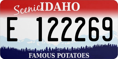ID license plate E122269