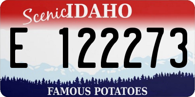 ID license plate E122273