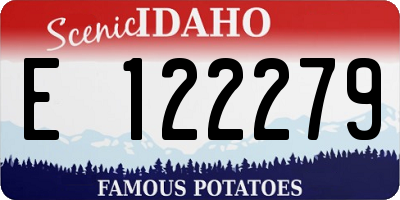 ID license plate E122279