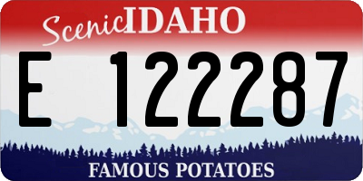 ID license plate E122287
