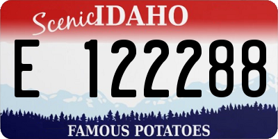 ID license plate E122288