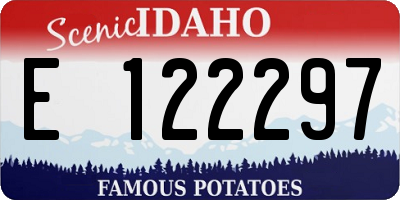 ID license plate E122297