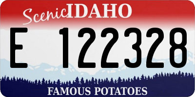 ID license plate E122328