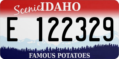 ID license plate E122329
