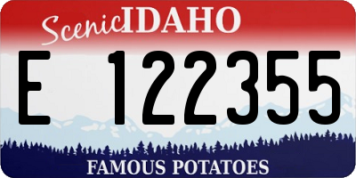 ID license plate E122355