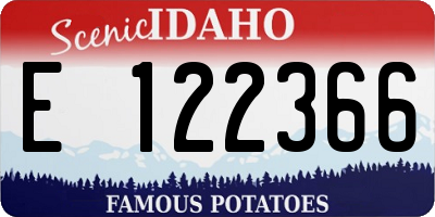 ID license plate E122366