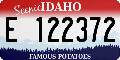 ID license plate E122372