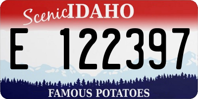 ID license plate E122397