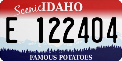 ID license plate E122404